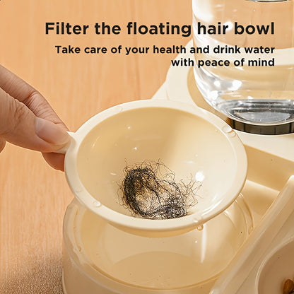 Cat Feeder & Waterer Dispenser Set