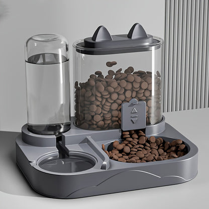Cat Feeder & Waterer Dispenser Set