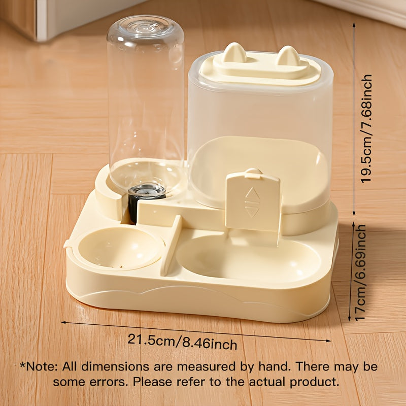 Cat Feeder & Waterer Dispenser Set