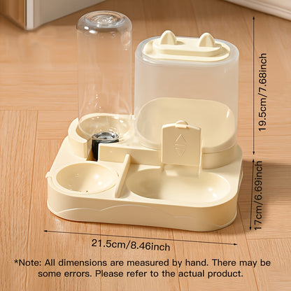 Cat Feeder & Waterer Dispenser Set
