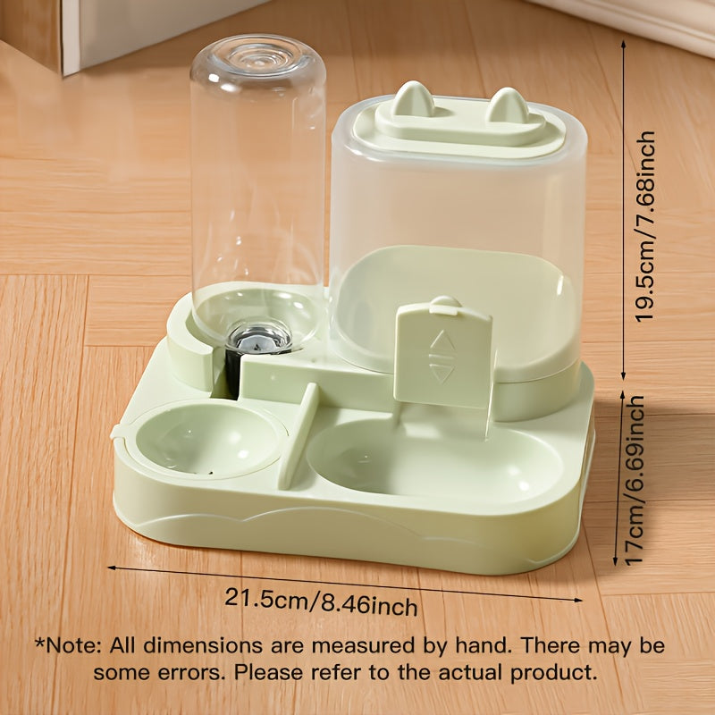 Cat Feeder & Waterer Dispenser Set
